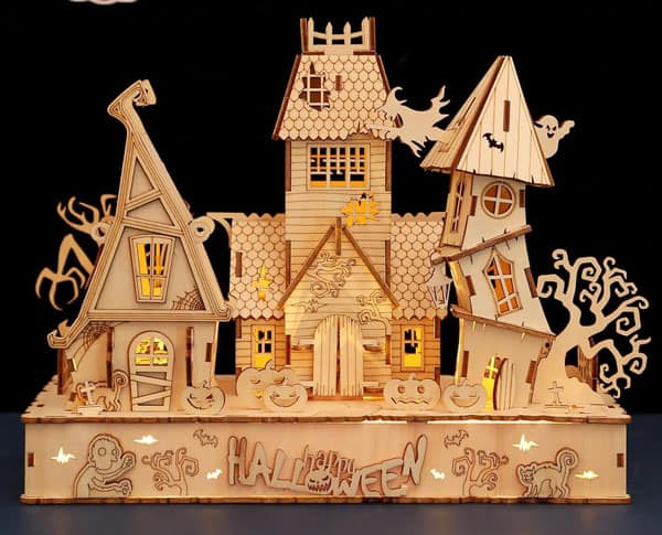 3D Wooden Halloween Haunted House