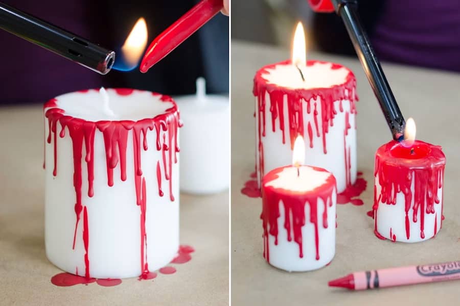 Creepy Wax Candles