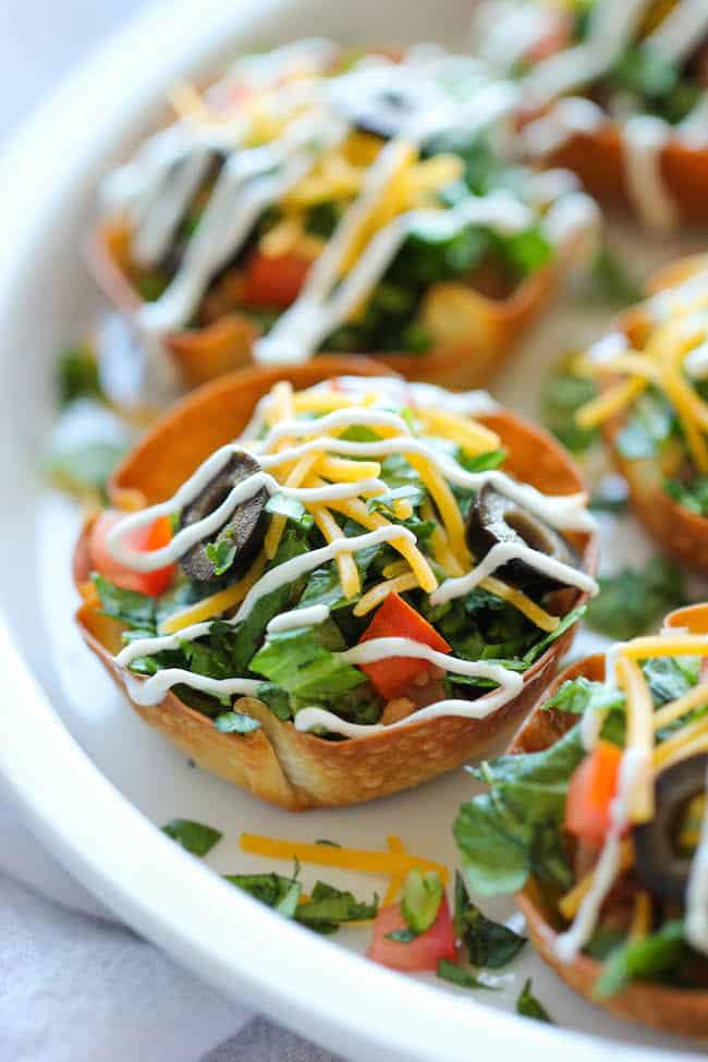 Mini Taco Salad Cups
