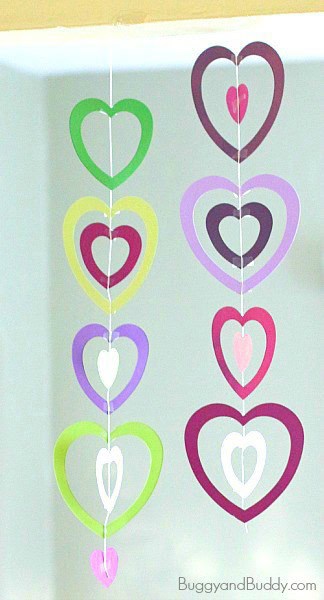 Paper Heart Mobile