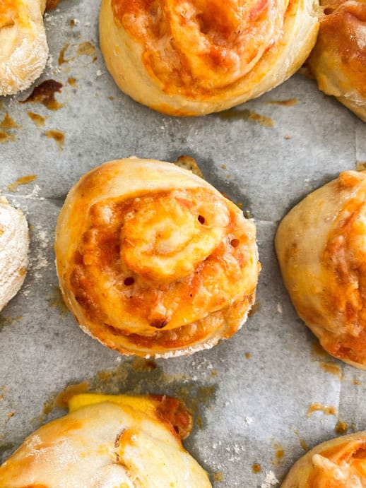 Delicious pizza pinwheels