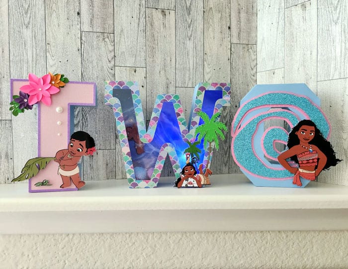 Personalized 3D Moana inspired letters