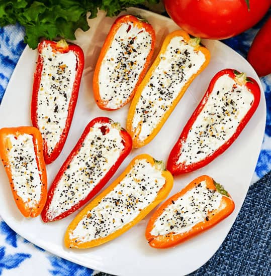 Easy Everything Bagel Cream Cheese Peppers