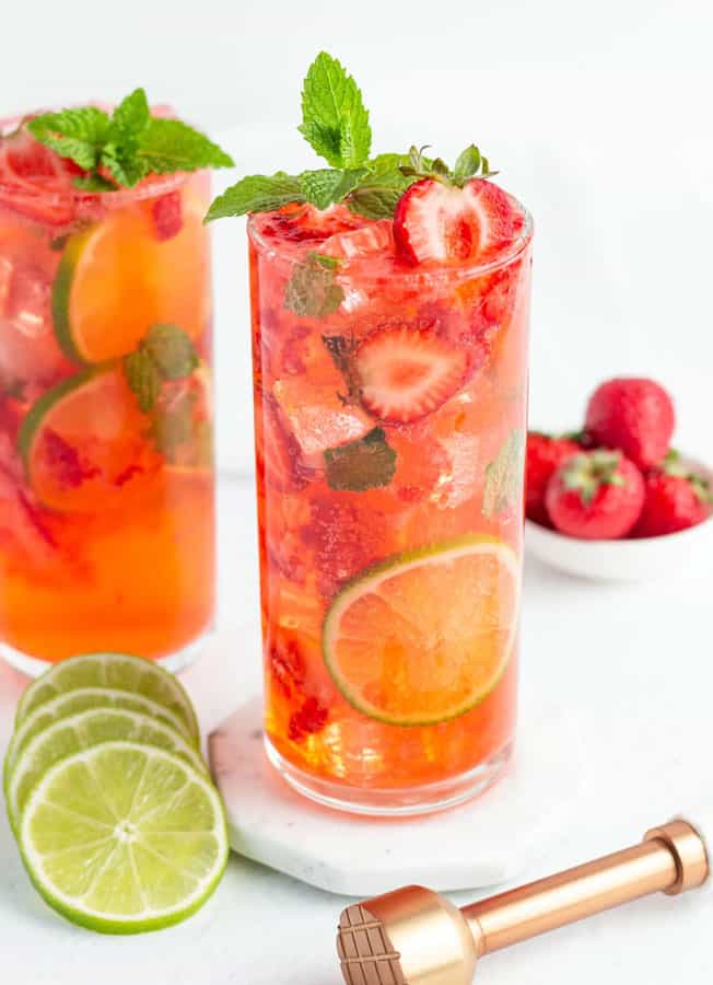 Easy Strawberry Mojito Mocktail