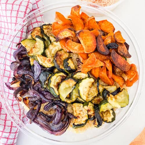 Grilled Vegetable Quinoa Salad With Tahini Dressing