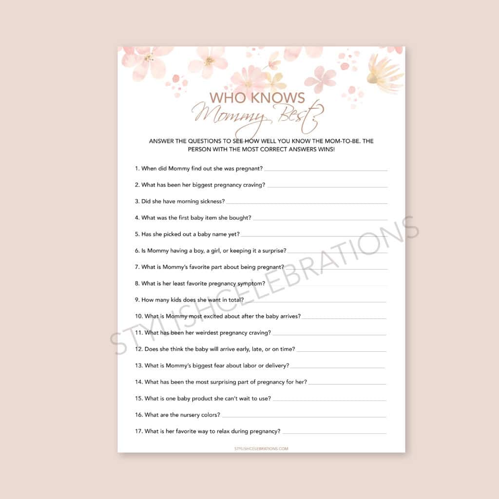 Who Knows Mommy Best