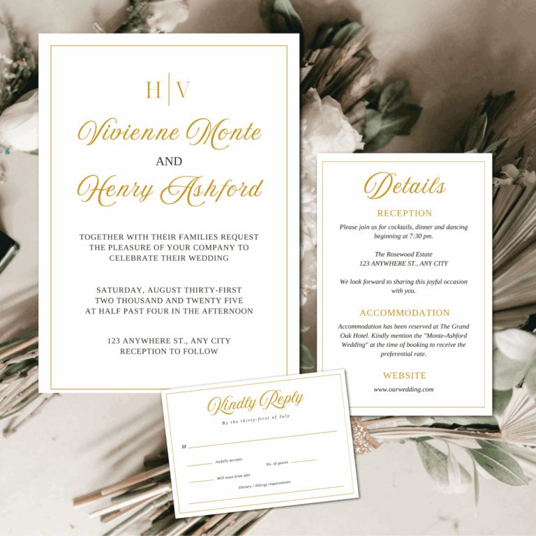 Beautiful Wedding Invitations to Edit & Download