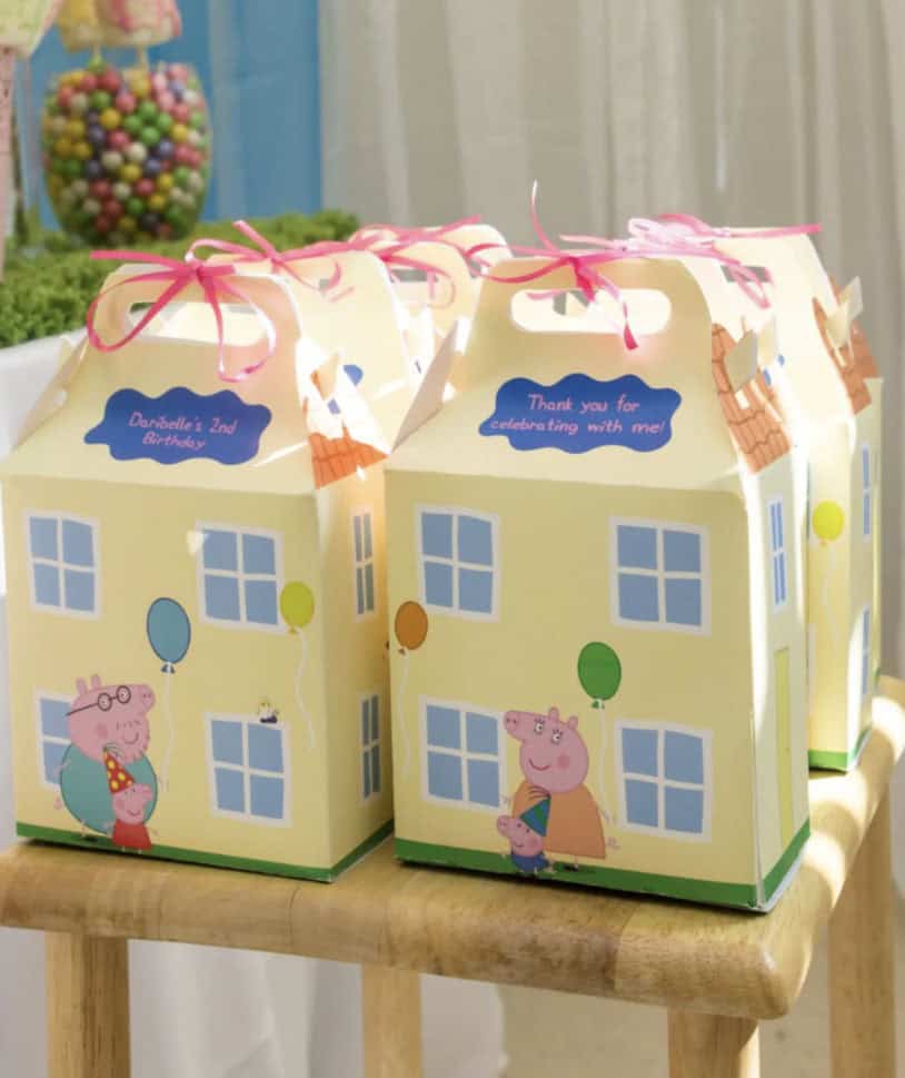 peppa favor boxes