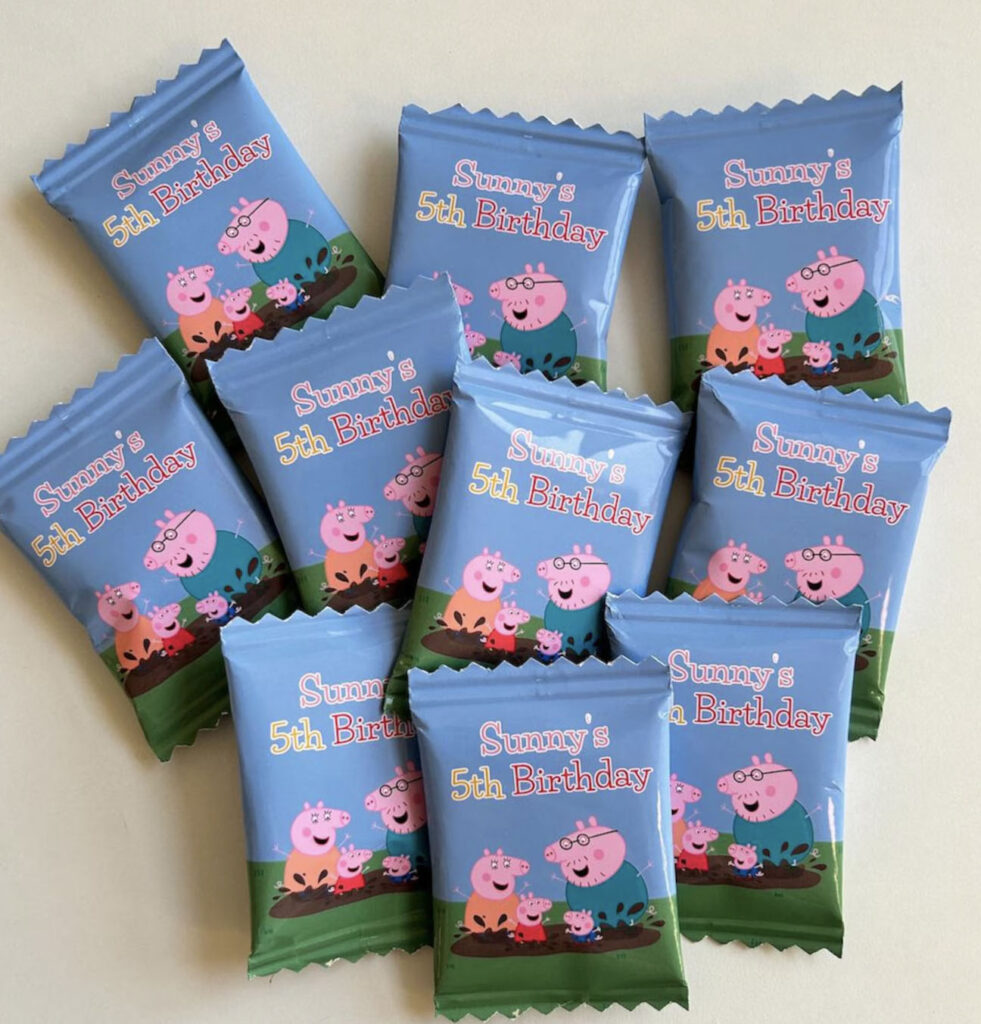 Peppa Pig Birthday favour loop bags