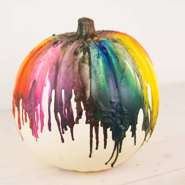 Melted Crayon Pumpkin