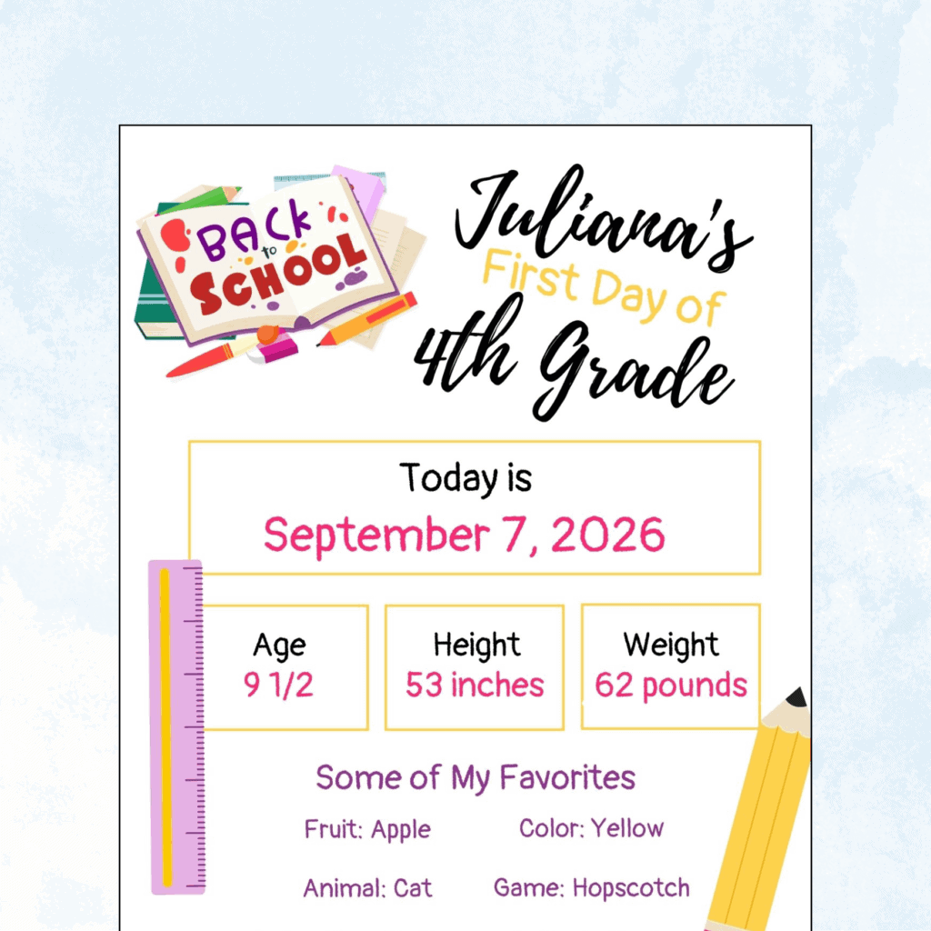 Celebrate Back To School With a Free Editable Printable Sign