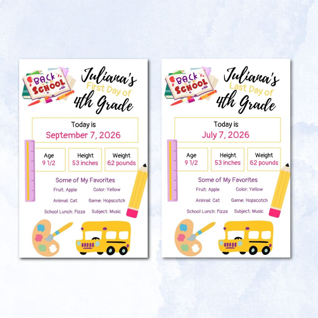  Back To School With a Free Editable Printable Sign
