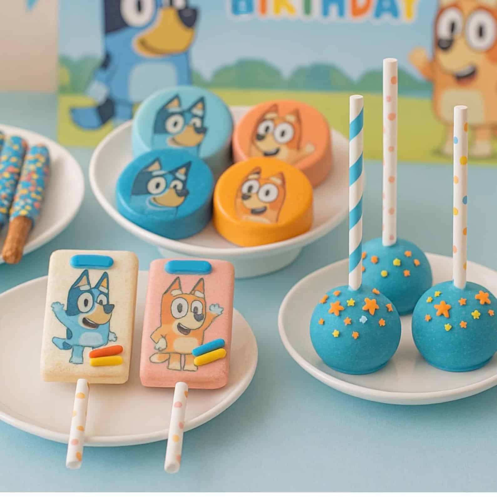 Bluey Theme Cake Pops