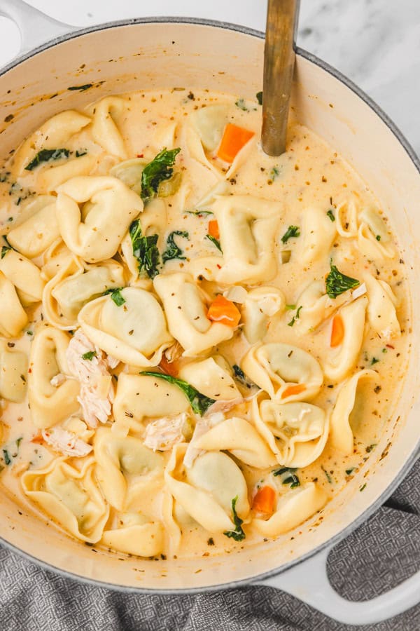 Creamy Chicken Tortellini Soup