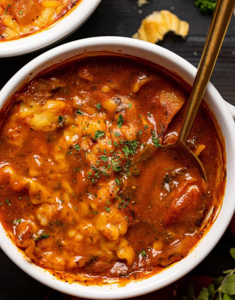 Delicious Vegan Lasagna Soup