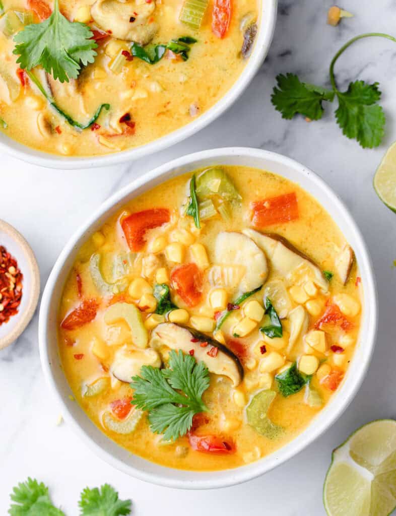 Spicy Thai Curry Corn Soup