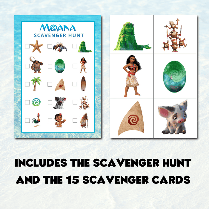 moana scavenger hunt