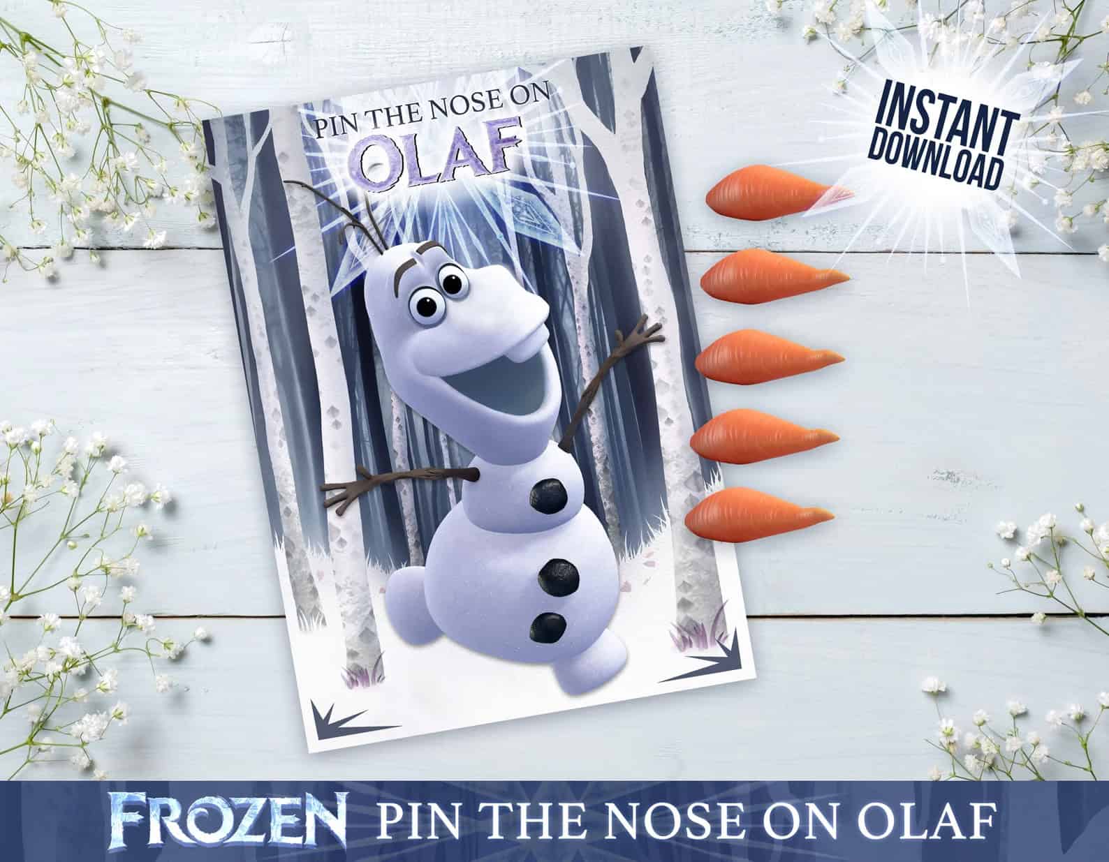 Pin the nose On Olaf