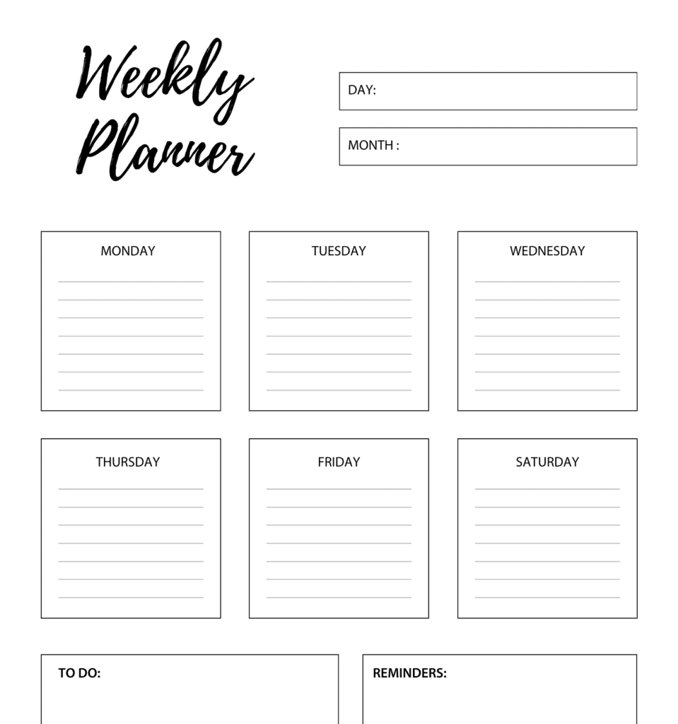 Weekly Planner
