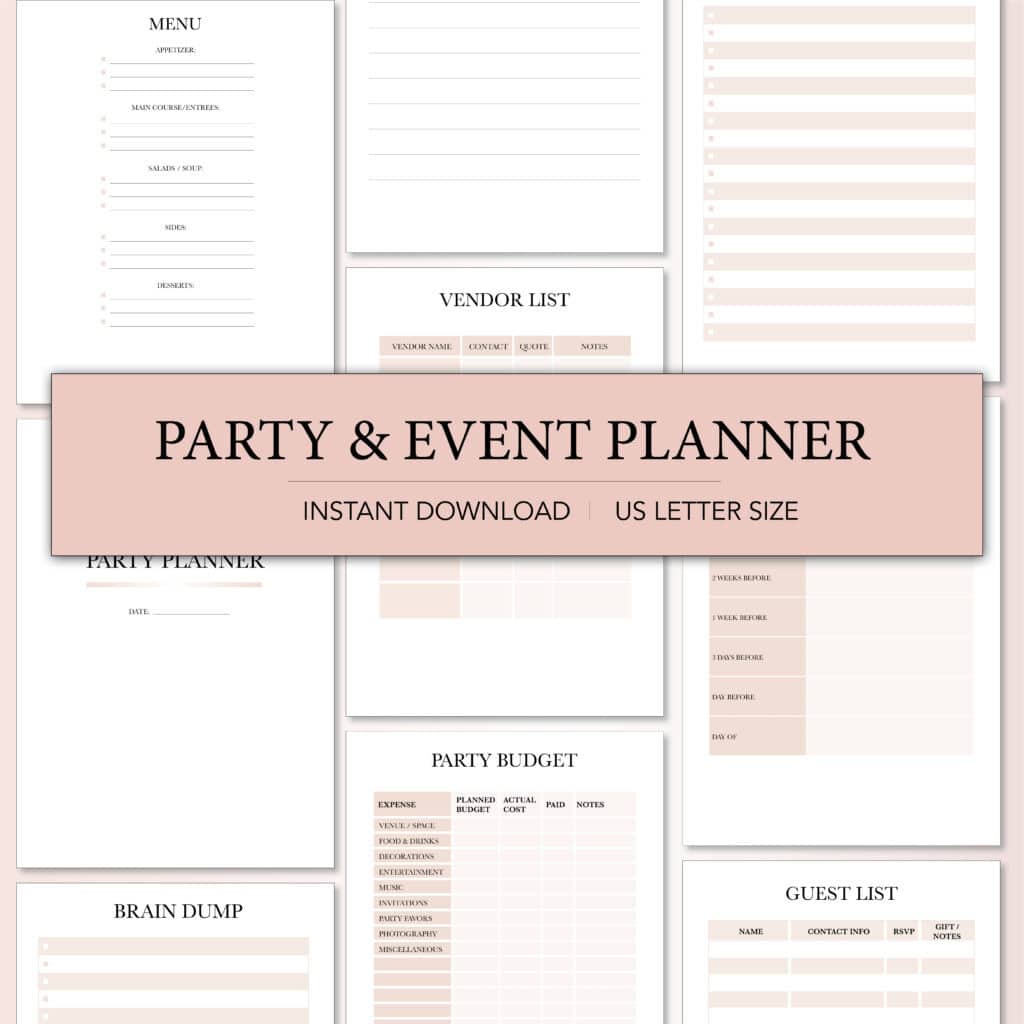 Party planner printable 1