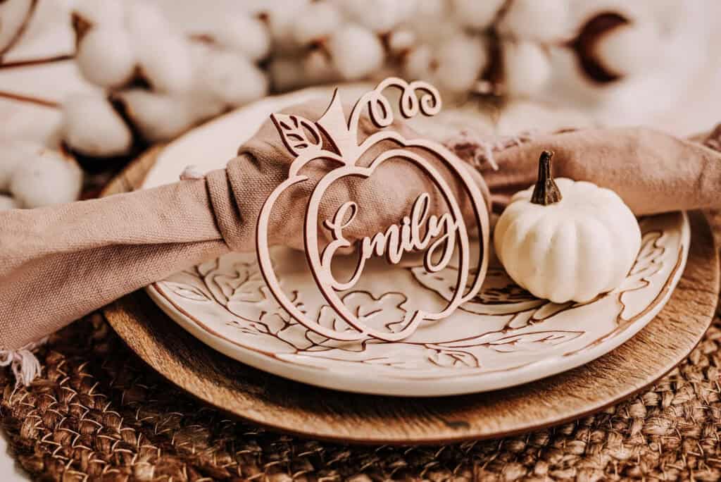 Thanksgiving Pumpkin Place Card