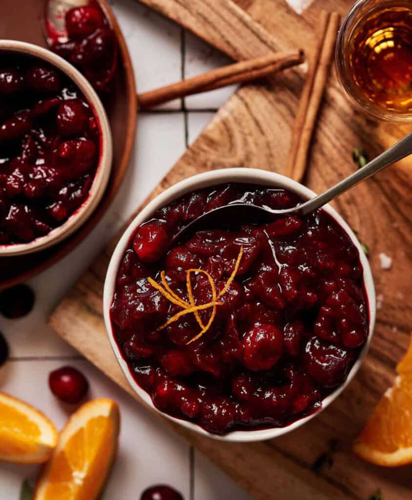 Cinnamon Bourbon Cranberry Sauce