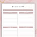 Brain Dump Printable to Declutter & Reset