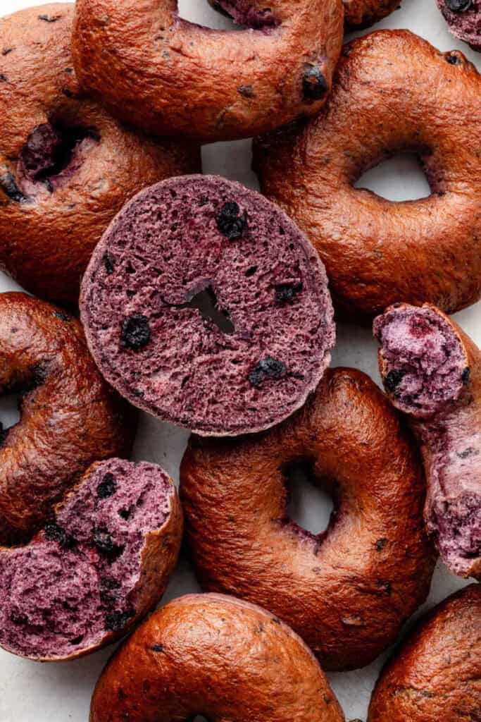 Homemade Blueberry Bagels