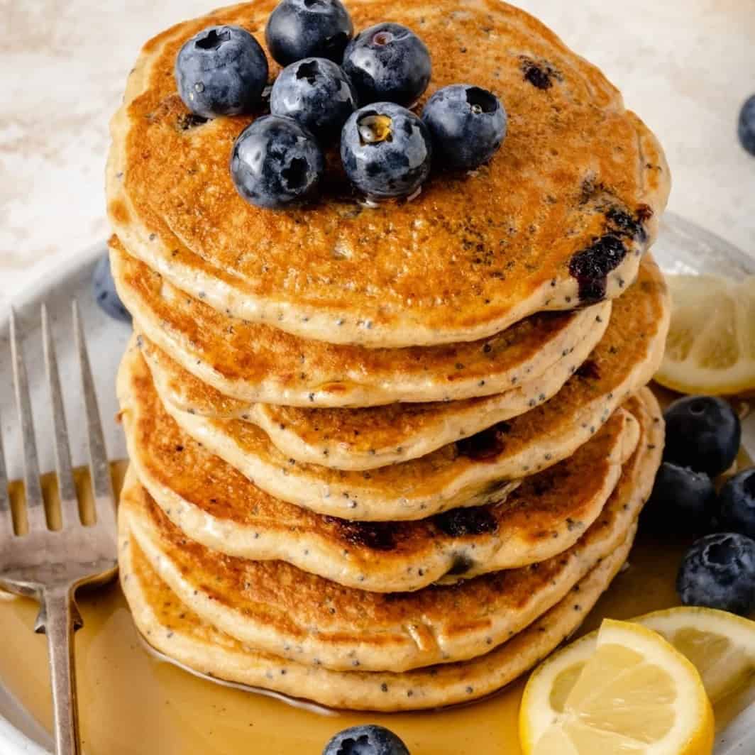 Lemon Blueberry Poppy Seed Pancakes