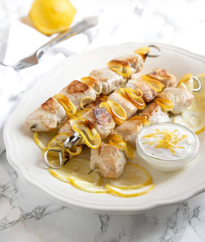 Lemon Chicken Skewers