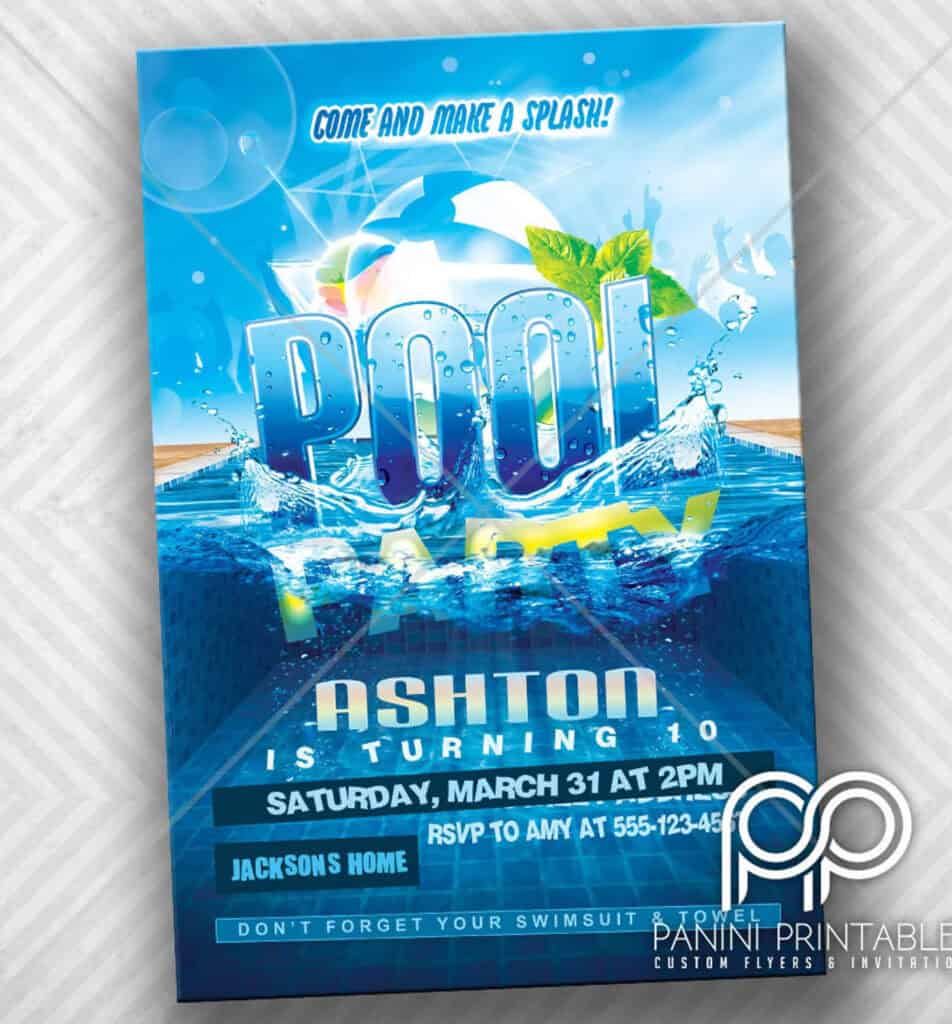 Pool Party Invitation 2