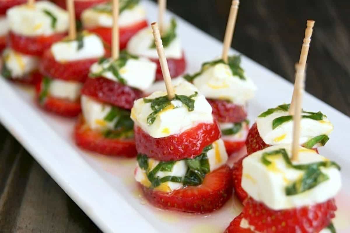 Strawberry Caprese with Lemon and Basil