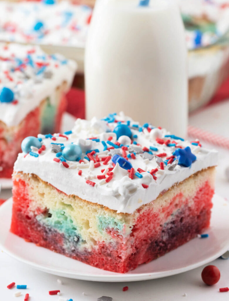Patriotic Jello Poke Cake