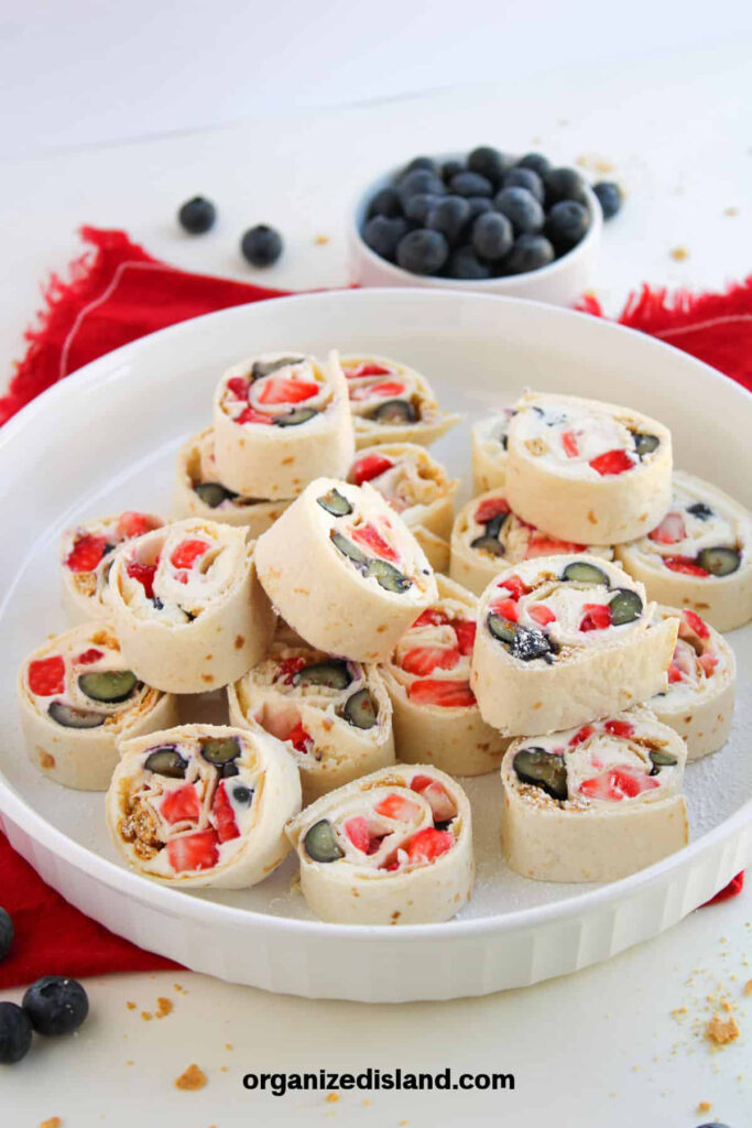 Red, White and Blue Pinwheel Sandwiches