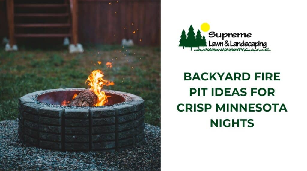 Fire pit in backyard for Minnesota nights.