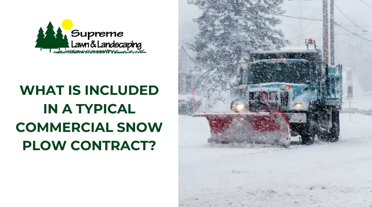 What is included in a typical commercial snow plow contract?