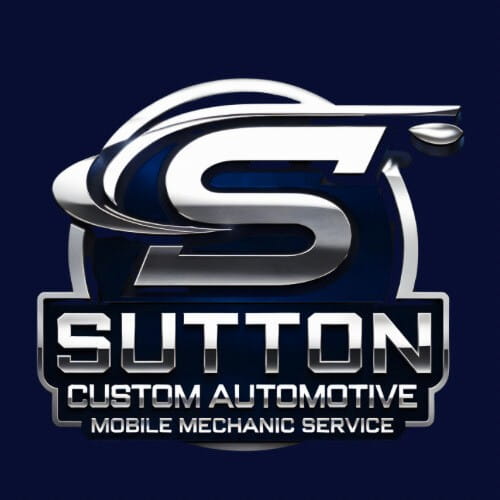 Suttons Custom Automotive logo with "Mobile Mechanic Service" text.
