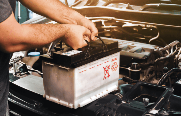 Battery replacement service for reliable vehicle starting and performance. Expert mechanics ensure y.