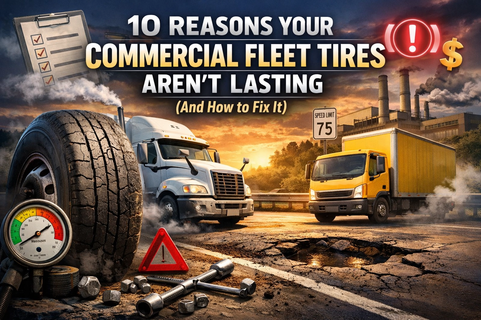 Commercial fleet tires in 2024 with maintenance and safety tips.