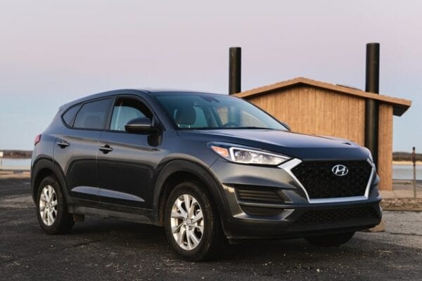 Hyundai SUV parked outdoors at Techline Motors in Kitchener.