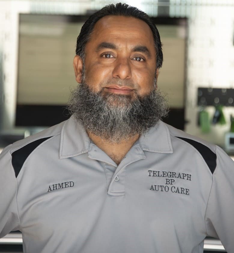 Skilled auto repair technician at Telegraph Auto Care.