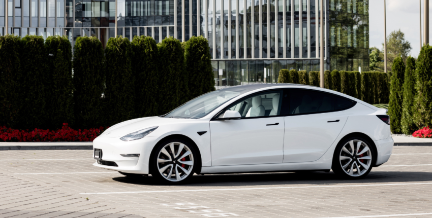 Tesla Model S electric car at Telegraph Auto Repair.