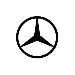Mercedes-Benz emblem displayed at The Auto Lounge car dealership.