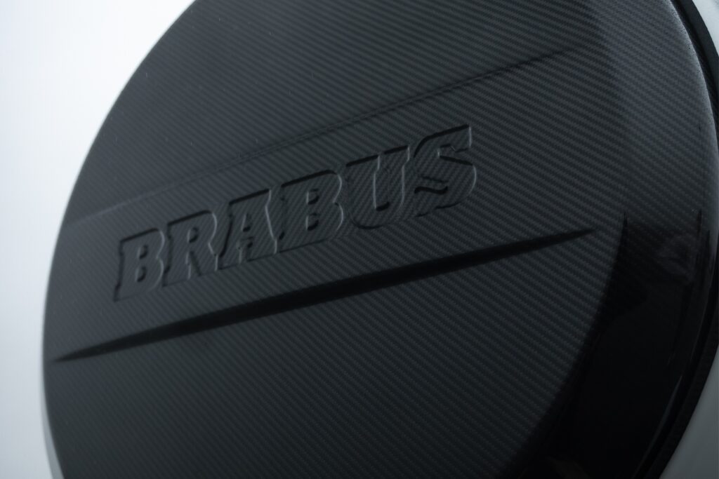 Custom Braebus tire cover for stylish vehicle protection.
