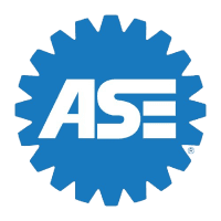 The Car People logo featuring ASE certification badge in blue and white.
