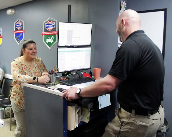 Customer service at The Car People dealership.