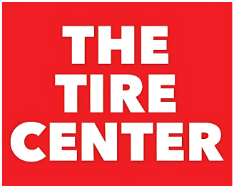 The Tire Center logo on a red background, representing tire services.