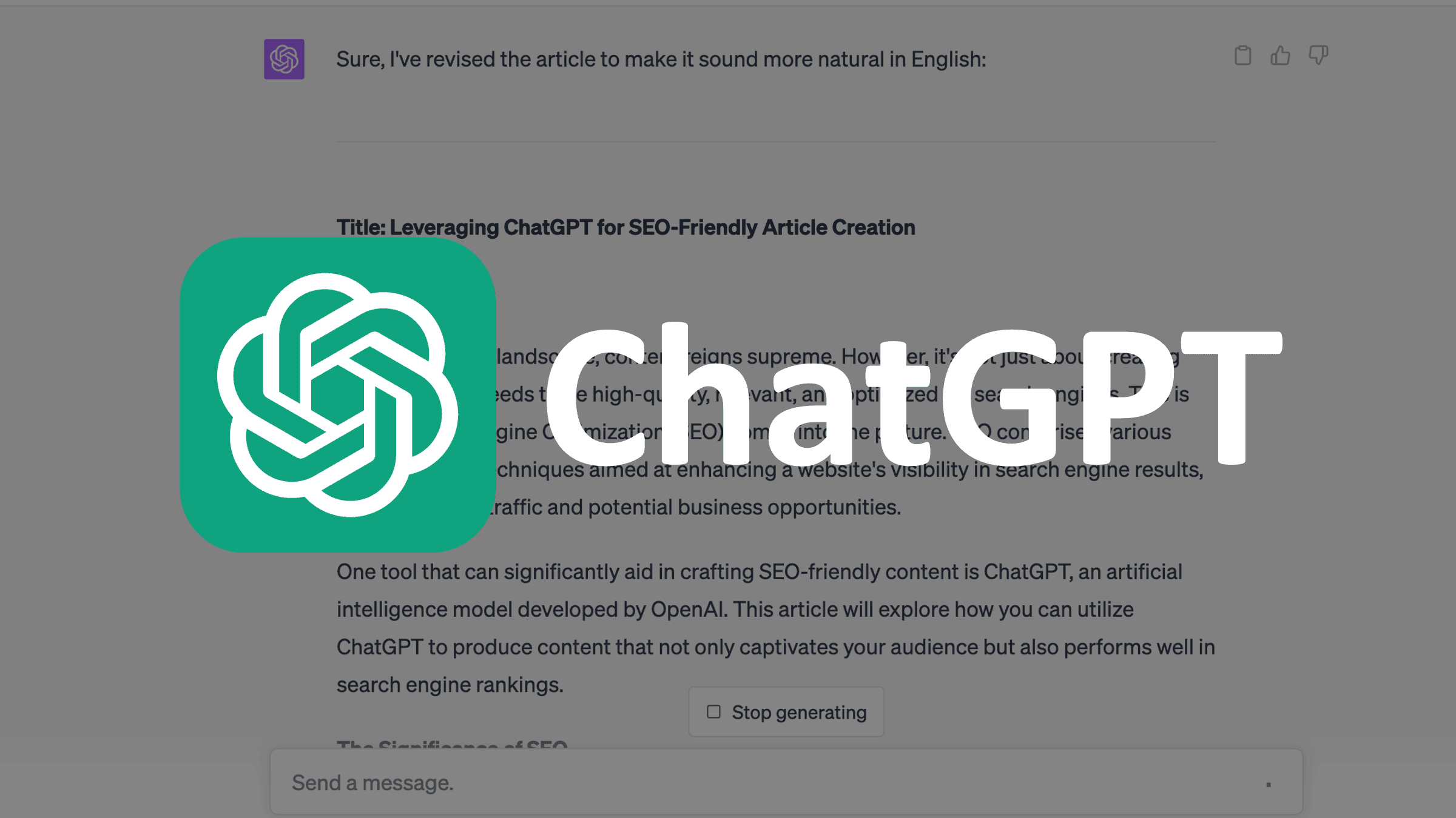 Leveraging ChatGPT for SEO-Friendly Article Creation