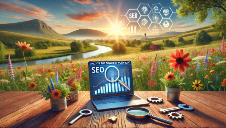 Illustration of Unlock The Power Blog for SEO