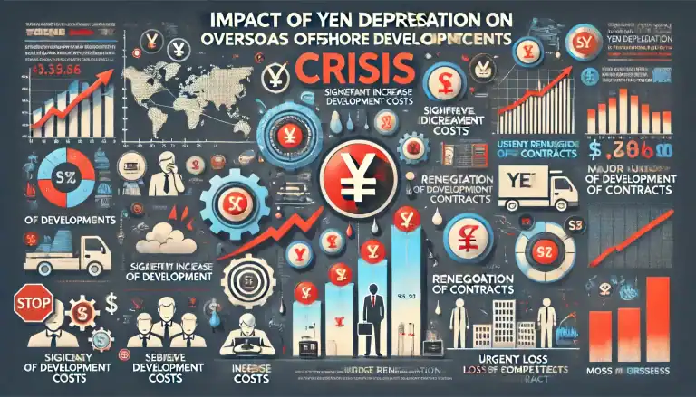 円安の影響による海外オフショア開発の開発費の高騰